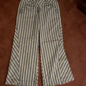 Ett Twa Anthropologie Boho Flare Leg Stripe Pants